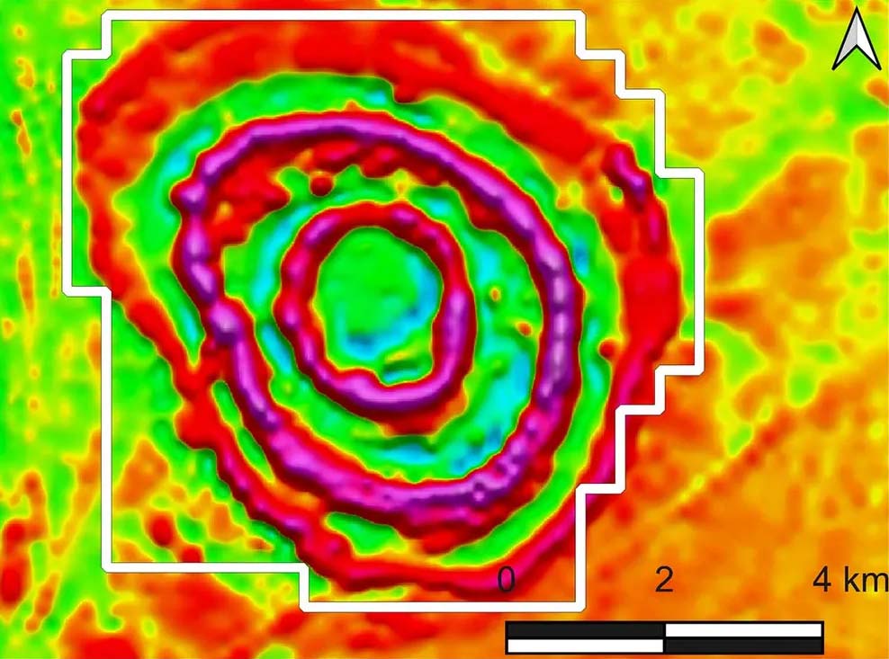 Aeromagnetic image of the Eagle's Nest Intrusion